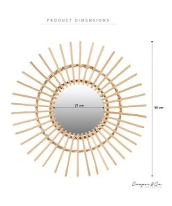 Hot Sale 🎁 Cooper & Co 58cm Natural Willow Wall Mirror 🥰 -Deals Home Décor Store 835344370 6 720x928