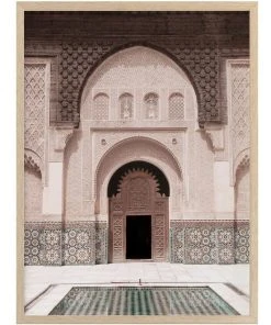 Budget 🎁 Urban Road Moroccan Pool Print Oak Frame 🔥