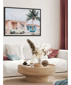 Wholesale ❤️ Urban Road Pastel La Palma Print Black Frame ⭐ -Deals Home Décor Store 836064370 2 720x928