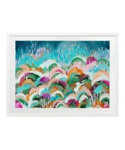 Coupon ❤️ Urban Road Rainbow Hills Print White Frame 🧨