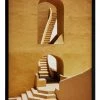 Best Sale 👍 Urban Road Winding Staircase Mustard Print Black Frame ❤️
