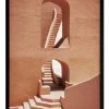 Cheap 😍 Urban Road Winding Staircase Terracotta Print Black Frame 🔔