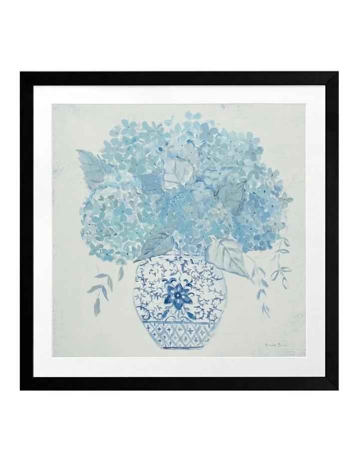 Outlet 👍 Urban Road Ginger Jar Hydrangea Print Black Frame 🥰 1 Outlet 👍 Urban Road Ginger Jar Hydrangea Print Black Frame 🥰