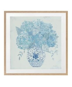 Buy ❤️ Urban Road Ginger Jar Hydrangea Print Oak Frame ⭐