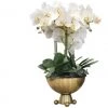 Buy ❤️ Vicky Yao Luxury Artificial Orchids Arrangemen in Golden Trangle Ball Vase 😍