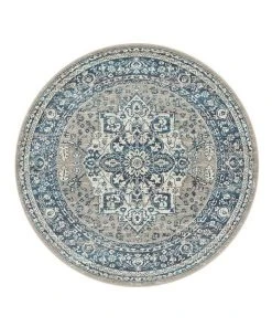 Discount 😉 Rug Culture Babylon 207 Blue Round Rug 😀