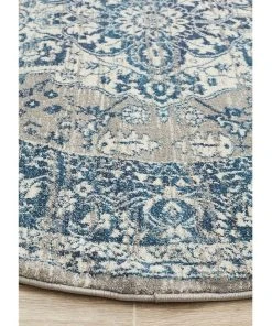 Discount 😉 Rug Culture Babylon 207 Blue Round Rug 😀 -Deals Home Décor Store 838362520 5 720x928