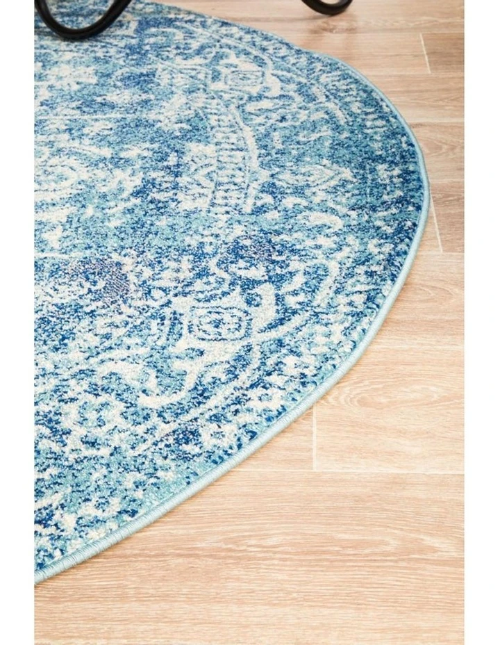 Budget π₯° Rug Culture Evoke Muse Blue Transitional Round Rug π 6 Budget π₯° Rug Culture Evoke Muse Blue Transitional Round Rug π - Image 6