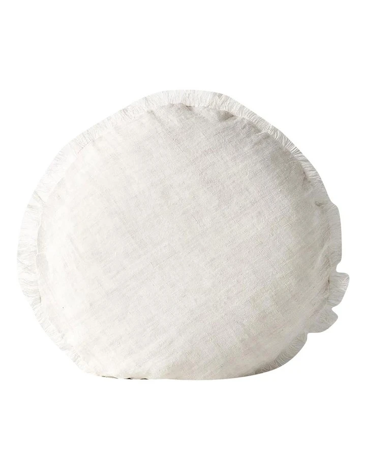 Best deal π Aura Home Vintage Linen Fringe 45cm Round Cushion in Sand π 1 Best deal π Aura Home Vintage Linen Fringe 45cm Round Cushion in Sand π