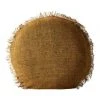 New 🔔 Aura Home Vintage Linen Fringe 45cm Round Cushion in Bronze 🎁