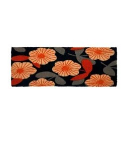 Best Pirce 🎉 Fab Habitat Floral PVC Backed Coir Doormat 45x120 cm ⭐