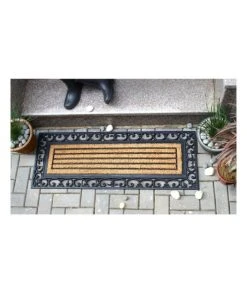Best Sale 🔔 Fab Habitat 45x120cm Nautica Rubber Bordered Coir Doormat 😉 -Deals Home Décor Store 840965950 3 720x928
