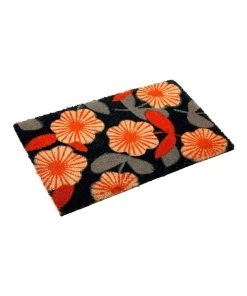 Cheap 🤩 Fab Habitat Floral PVC Backed Coir Doormat 45x75 cm 🎉