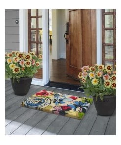 Promo ⌛ Fab Habitat Watercolour Coir Doormat 45x75 cm 🎁 -Deals Home Décor Store 840967480 5 720x928