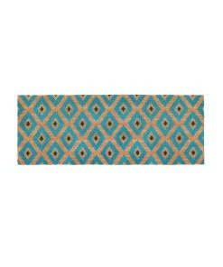 Hot Sale π€© Fab Habitat Kimberley Blue PVC Backed Coir Doormat 60x90 cm β€οΈ