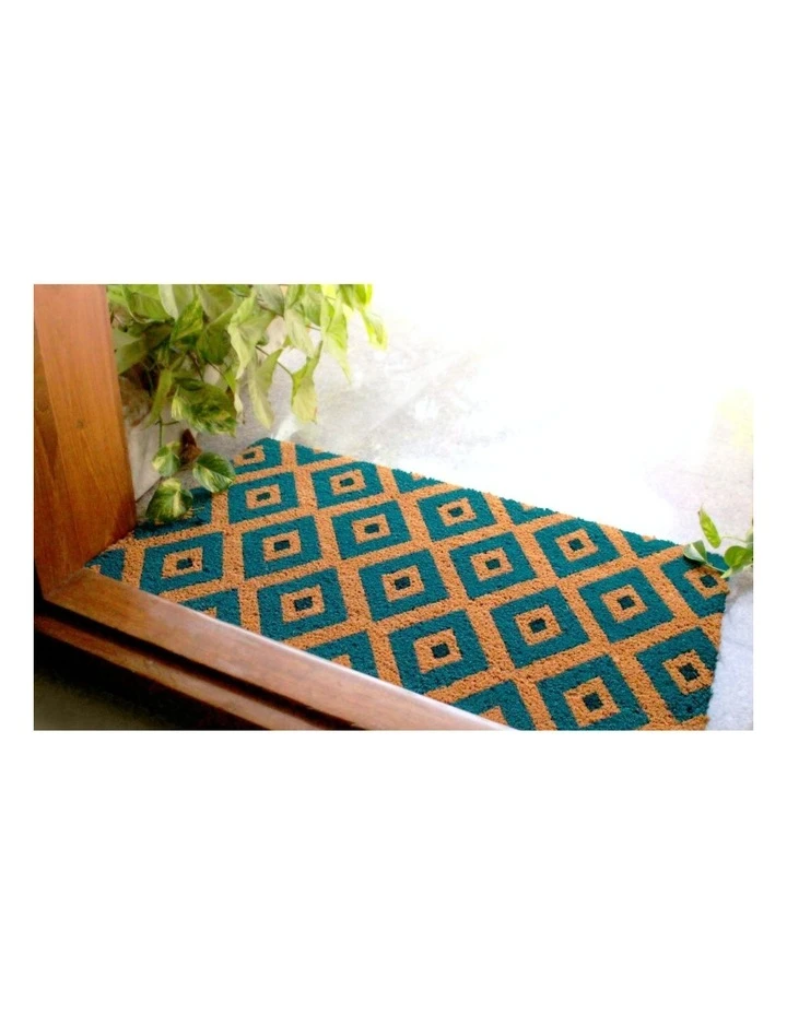 Best Sale π Fab Habitat Kimberley Blue PVC Backed Coir Doormat 45x75 cm π 4 Best Sale π Fab Habitat Kimberley Blue PVC Backed Coir Doormat 45x75 cm π - Image 4