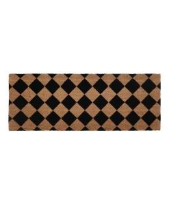 Outlet ✨ Fab Habitat Diamond PVC Backed Coir Doormat 45x120 cm 🎉