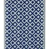 Deals ⭐ Fab Habitat 180x270cm Marina Indigo Blue & White Recycled Plastic Outdoor Rug and Mat ⭐