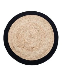 Best reviews of ✨ Fab Habitat 200cm Round Jute Rug | Decorative Floor Rug Phoenix Black & Natural 😉
