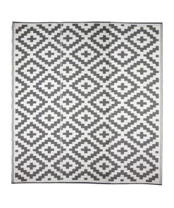 Top 10 ❤️ Fab Habitat 270x360cm Aztec Grey & White Recycled Plastic Outdoor Rug and Mat 😍 -Deals Home Décor Store 840975670 4 1 720x928