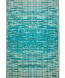 Top 10 🤩  Fab Habitat 90x179cm Brooklyn Teal Recycled Plastic Outdoor Rug and Mat 🧨
