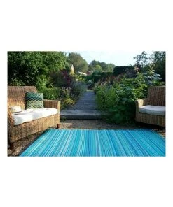 Best reviews of 🧨 Fab Habitat 150x238cm Cancun Aqua Recycled Plastic Outdoor Rug and Mat ❤️ -Deals Home Décor Store 840981070 7 1 720x928