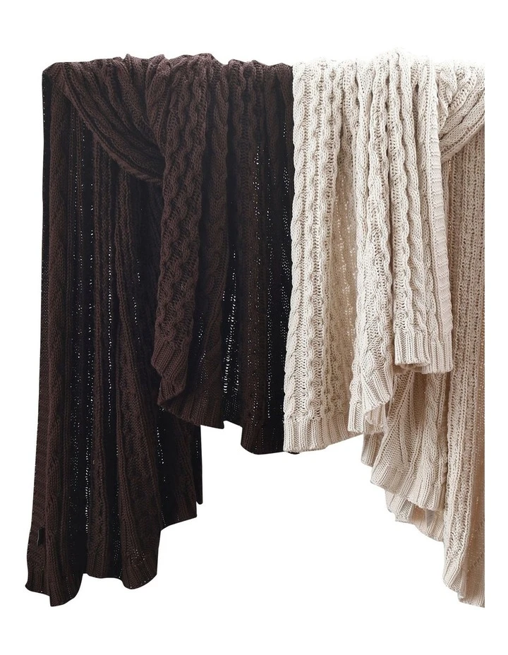 Top 10 π₯ M.M Linen Cable Knit Throw in Coffee π 3 Top 10 π₯ M.M Linen Cable Knit Throw in Coffee π - Image 3