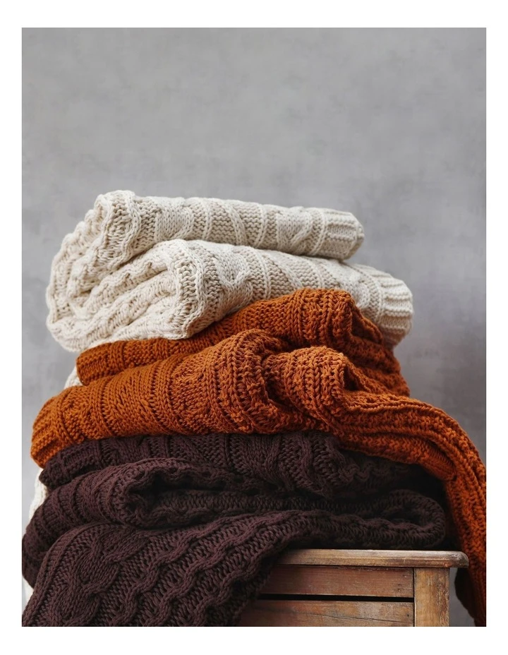 Top 10 π₯ M.M Linen Cable Knit Throw in Coffee π 4 Top 10 π₯ M.M Linen Cable Knit Throw in Coffee π - Image 4