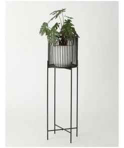 Brand new β¨ Vue Pulse 100cm Black Bamboo And Metal Planter Stand π