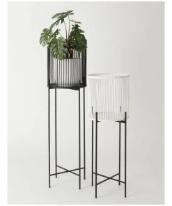 Brand new ✨ Vue Pulse 100cm Black Bamboo And Metal Planter Stand 👍 -Deals Home Décor Store 847318870 3 720x928