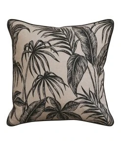 Outlet 👍 Madras Link Tahiti Black/Linen Cushion 55cm ⌛