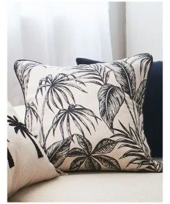 Outlet 👍 Madras Link Tahiti Black/Linen Cushion 55cm ⌛ -Deals Home Décor Store 847442260 4 720x928