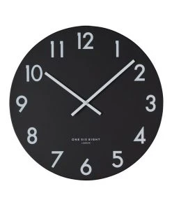 Cheapest 👏 One Six Eight London JACKSON Black 30cm Silent Wall Clock ⌛