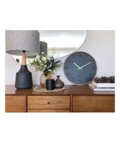 Top 10 ⭐ One Six Eight London Freya Charcoal 50Cm Wall Clock ❤️ -Deals Home Décor Store 847739440 4 720x928