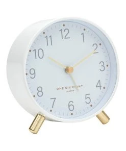 Deals ⌛ One Six Eight London Maisie White Silent Alarm Clock 💯