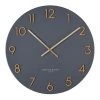 Budget 🌟 One Six Eight London Katelyn Charcoal Grey 60Cm Metal Wall Clock ⭐