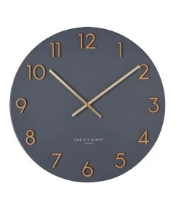 Budget π One Six Eight London Katelyn Charcoal Grey 60Cm Metal Wall Clock β