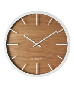 Budget 𧨠One Six Eight London Willow White 50Cm Silent Wall Clock β€οΈ