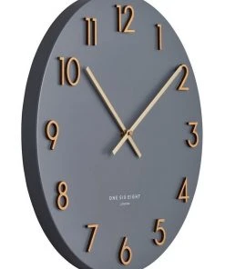Best Pirce ✔️ One Six Eight London Katelyn Charcoal Grey 40Cm Metal Wall Clock ⭐ -Deals Home Décor Store 847742590 2 720x928