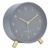 New 🔔 One Six Eight London Noah Charcoal Grey Silent Alarm Clock 🥰