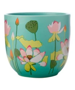 Budget 😉 Maxwell & Williams Royal Botanic Gardens Lotus Planter Pot 14cm Mint ✨