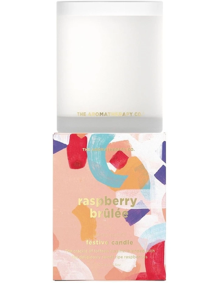 Outlet ⭐ The Aromatherapy Company Festive Favours Raspberry Brulee Candle 100g 💯 1 Outlet ⭐ The Aromatherapy Company Festive Favours Raspberry Brulee Candle 100g 💯