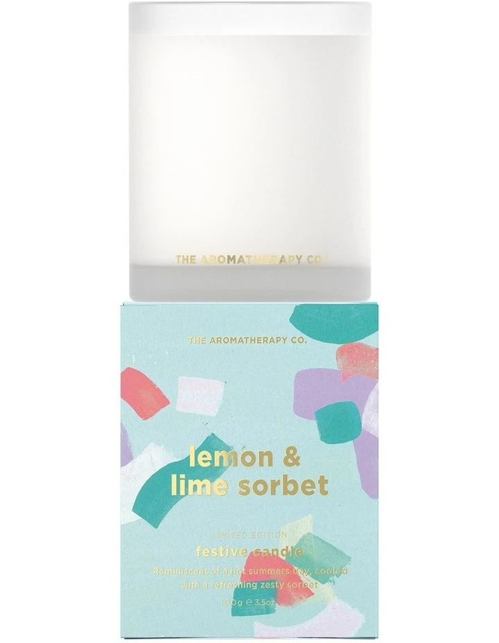 Flash Sale β The Aromatherapy Company Festive Favours Lemon & Lime Sorbet Candle 100g π₯ 1 Flash Sale β The Aromatherapy Company Festive Favours Lemon & Lime Sorbet Candle 100g π₯