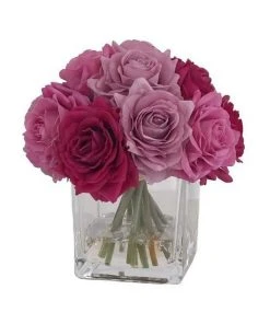 Budget 😀 Vicky Yao Real Touch Luxury Artificial Multi Colour Rose Arrangement 🤩