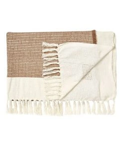Cheapest 🤩 Linen House Cadiza Throw Mushroom 🎉