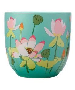 Coupon ⌛ Maxwell & Williams Royal Botanic Gardens Lotus Planter Pot 16cm Mint 🎉