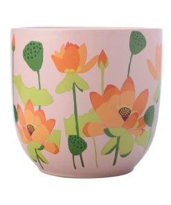 Best Pirce 🎁 Maxwell & Williams Royal Botanic Gardens Lotus Planter Pot 16cm Pink ❤️