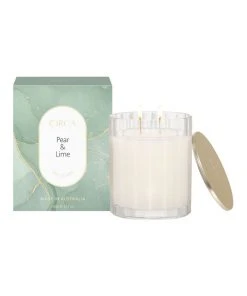 Budget 🎉 CIRCA Pear & Lime Scented Soy Candle 350g ⌛