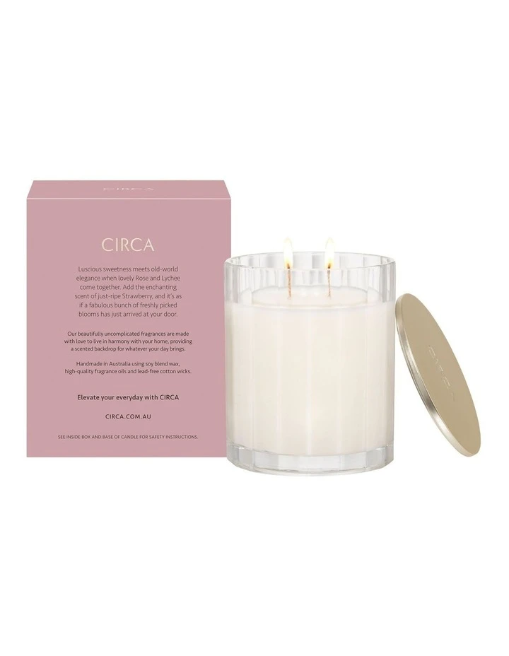 New 🛒 CIRCA Rose & Lychee Scented Soy Candle 350g ❤️ 2 New 🛒 CIRCA Rose & Lychee Scented Soy Candle 350g ❤️ - Image 2