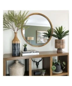 Brand new ⌛ One Six Eight London Tina 80cm Dark Solid Wood Mirror 😀 -Deals Home Décor Store 858929500 3 720x928